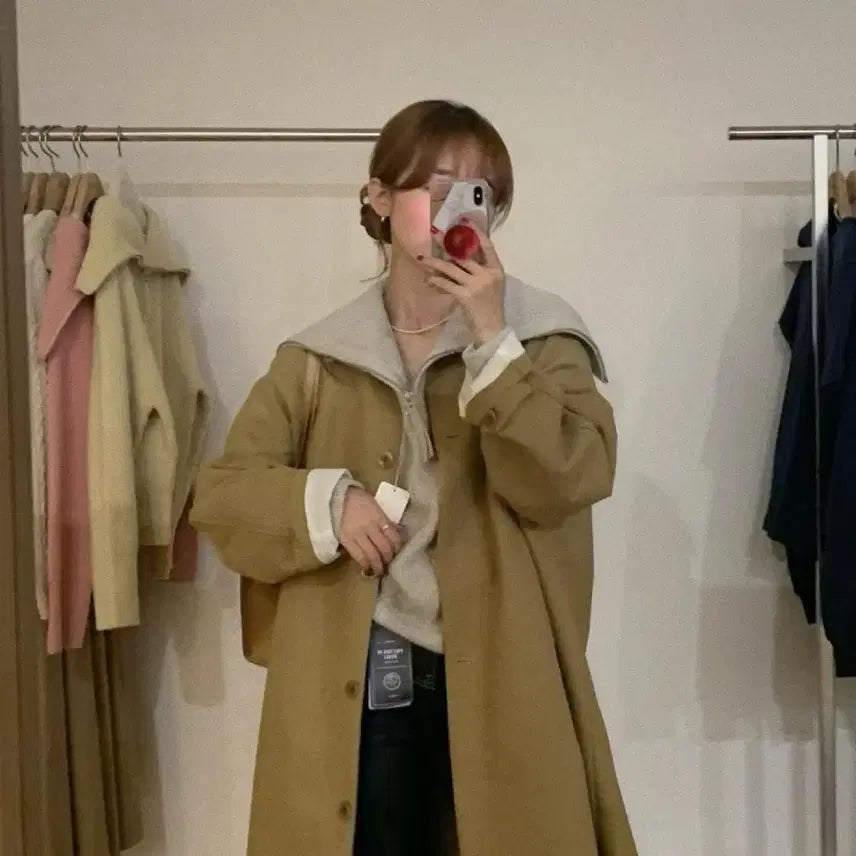 [BUNJANG] Love Me Dear Half Zip-Up Knit (Beige) / 러빈데어 하프집업니트(베이지)