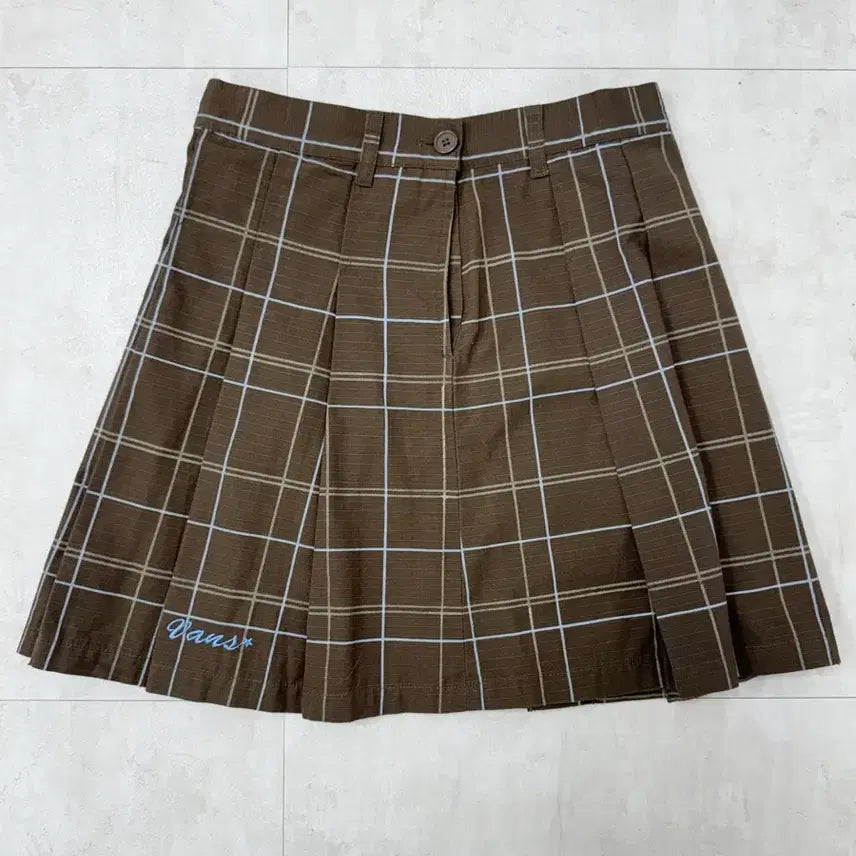 [BUNJANG] Vans Brown Check Pleated Skirt M (Made in Japan) / 