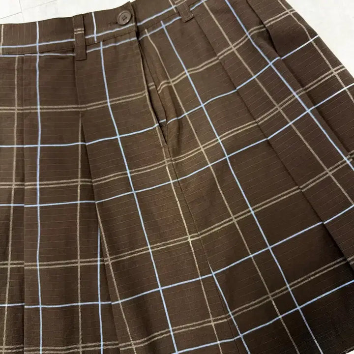 [BUNJANG] Vans Brown Check Pleated Skirt M (Made in Japan) / 