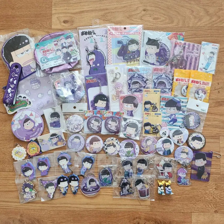 [BUNJANG] Osomatsu-san Ichimatsu Bundle Set (Keyring, Badge) / 오소마츠상 이치마츠 굿즈 모음 (키링, 뱃지)