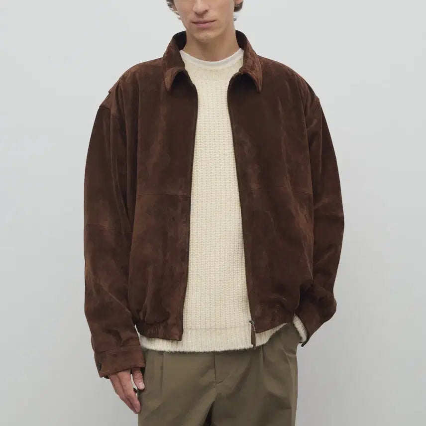 [BUNJANG] The Row Ronan Suede Jacket Brown Wood / [40] 더로우 The row 로난 스웨이드 재킷 브라운 우드