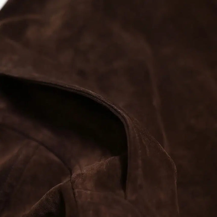 [BUNJANG] The Row Ronan Suede Jacket Brown Wood / [40] 더로우 The row 로난 스웨이드 재킷 브라운 우드
