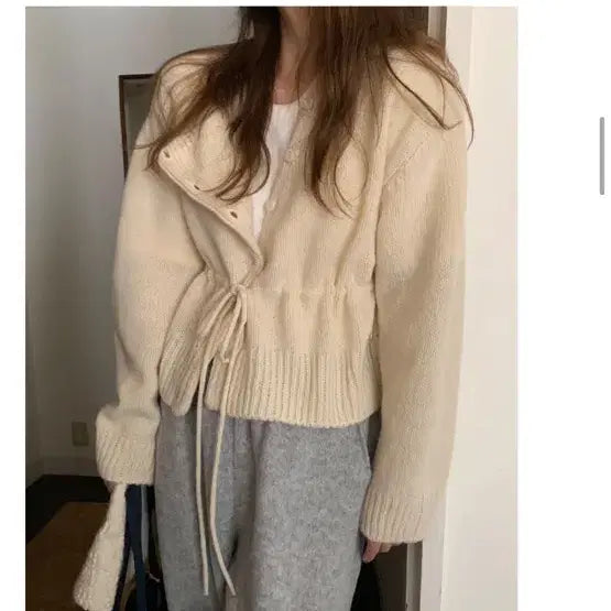 [BUNJANG] Melounge Ivory String Cardigan / 멜라운지 스트링 가디건 아이보리