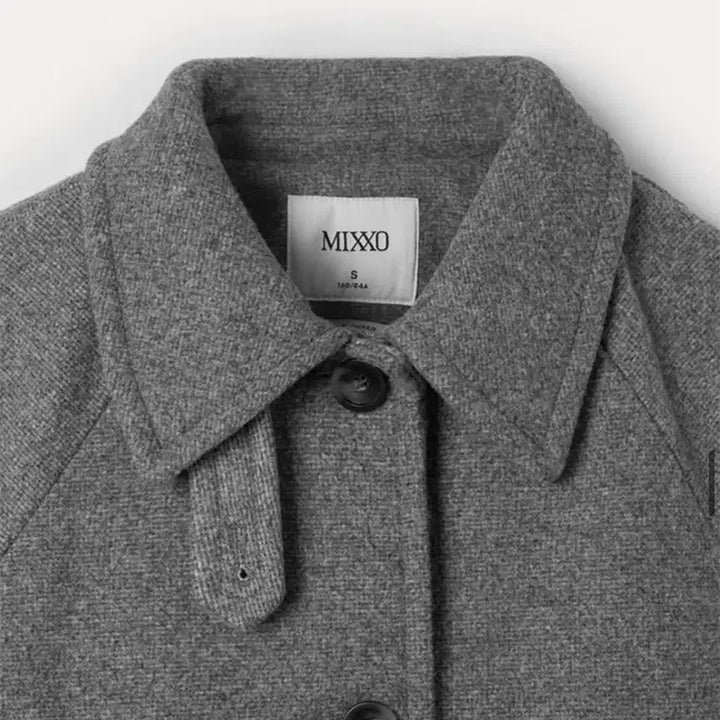 [BUNJANG] Mee-ssi Stand Collar Half Coat - Gray / 미쏘 스탠카라 하프코트 그레이