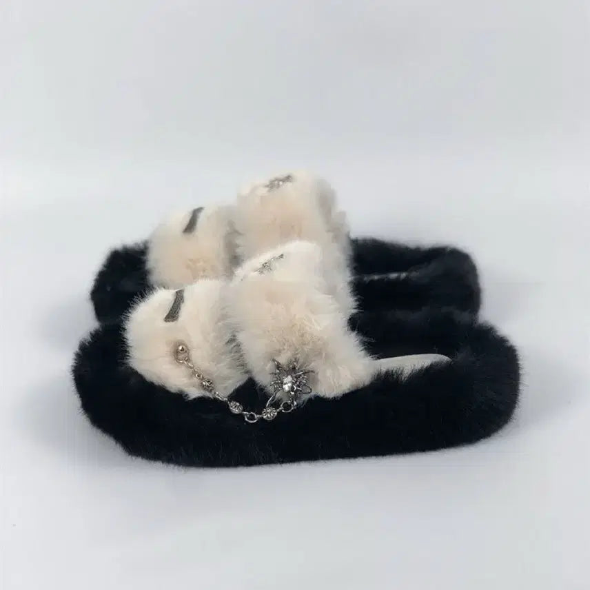 [BUNJANG] Cross Embellished Purple Slippers / 지뢰계 십자가 장식 퍼플 슬리퍼(3컬러)