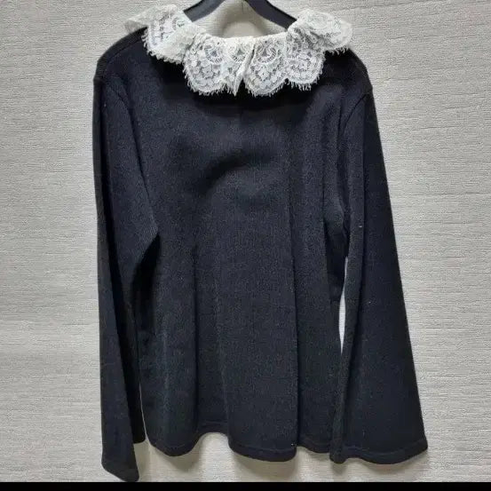 [SOLD OUT] p419 레이스 칼라 블랙 긴팔 블라우스