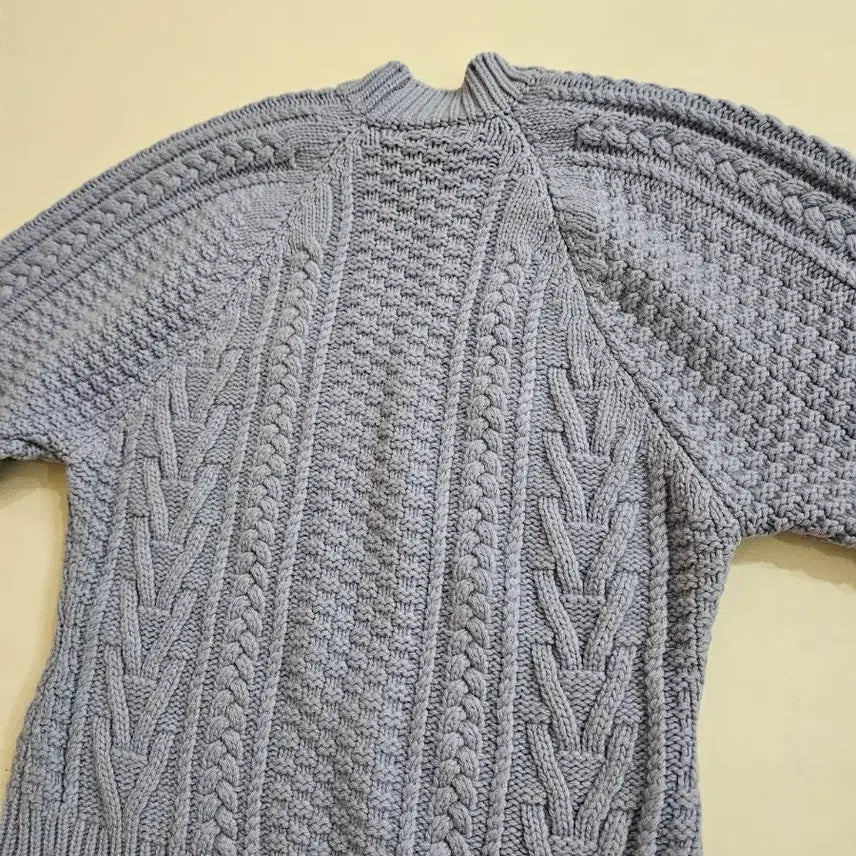 [BUNJANG] RECTO Cable Knit Blue / 렉토 케이블 니트 블루