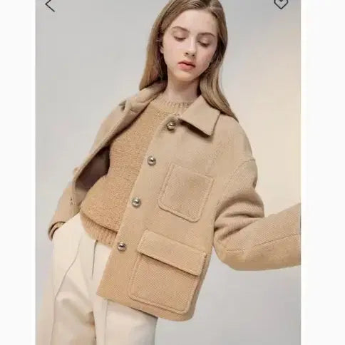 [BUNJANG] Lanvin Collection Wool Jacket - Beige, Size 55 / 랑방컬렉션 돔버튼 울 자켓 55 사이즈 정품