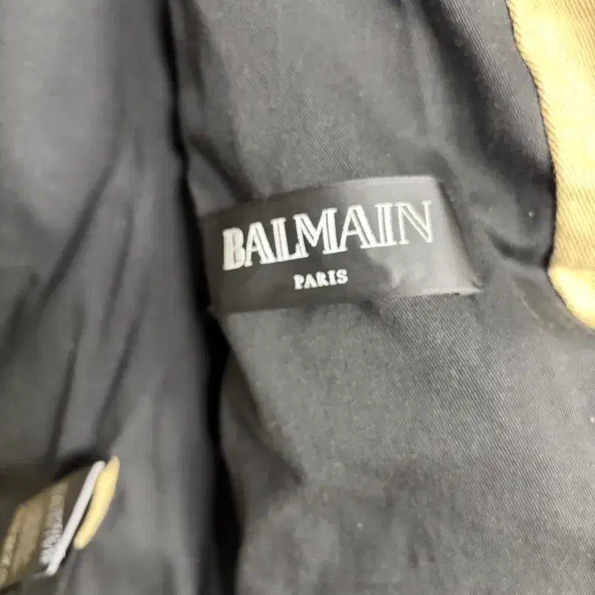 [BUNJANG] BALMAIN Biker Jacket Beige S / 발망바이커 라이더 정품