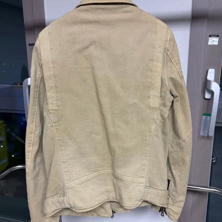 [BUNJANG] BALMAIN Biker Jacket Beige S / 발망바이커 라이더 정품