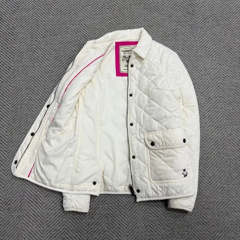 [BUNJANG] Tini Wini White Quilted Jacket v1594 / 티니위니 화이트 퀼팅 자켓 v1594