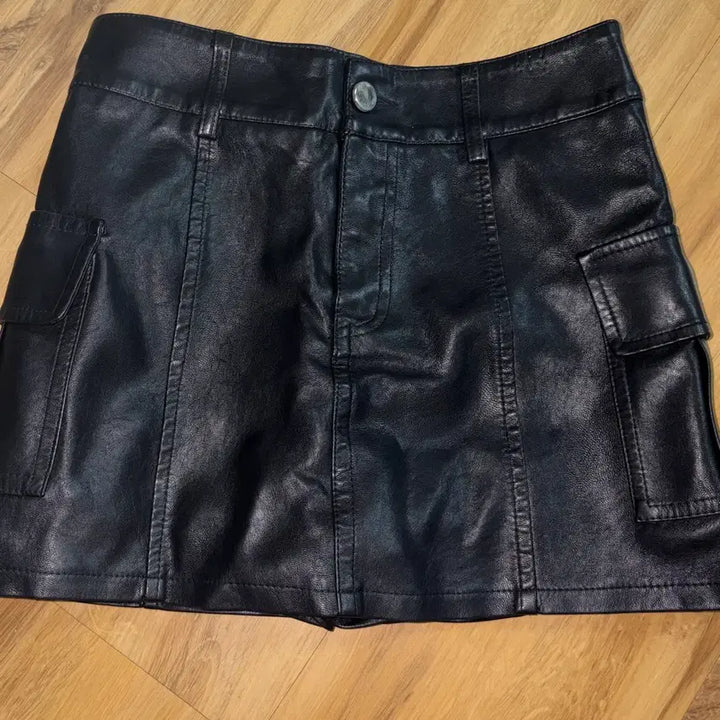 [BUNJANG] Ablie Leather Skirt / 에이블리 레더스커트 가죽치마 (상태 좋아요!)