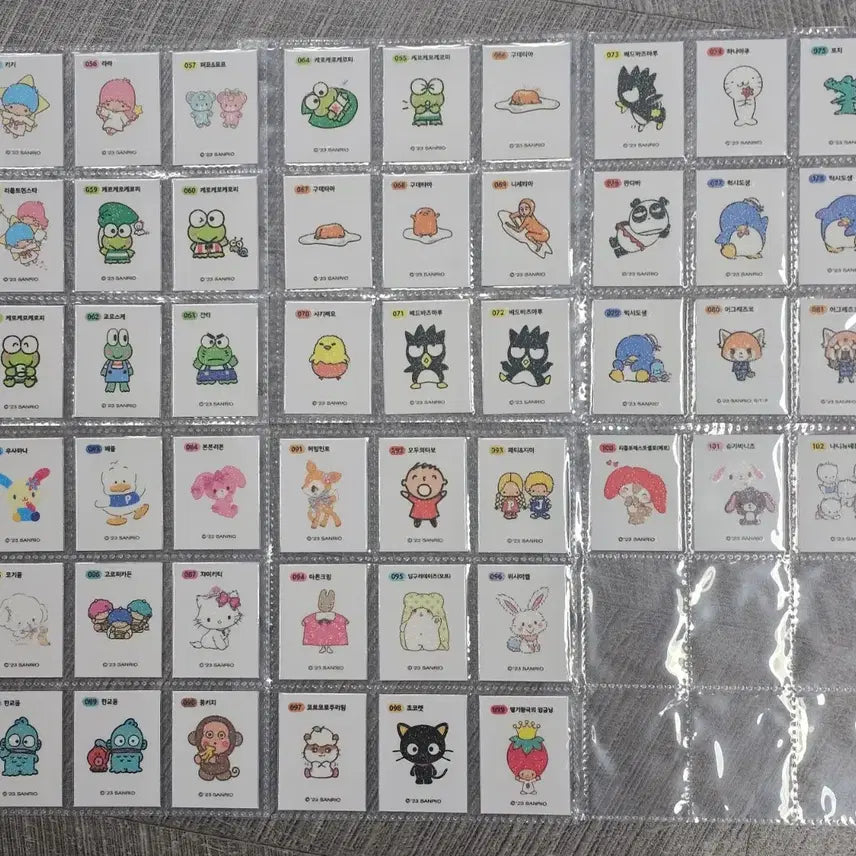 [BUNJANG] Sanrio Glitter Ttibs seal Full Set / 산리오 띠부씰  반짝이 전종세트