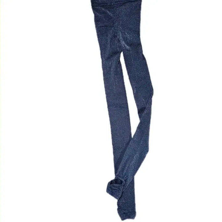 [BUNJANG] Free Size Silver Pearl Ankle Tights / 66free 펄 발고리 타이즈 -은사함유 펄