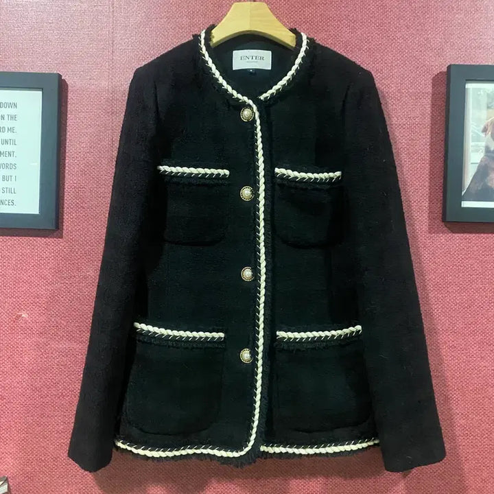 [BUNJANG] ENTER Black Tweed Jacket / ENTER 블랙 트위드 자켓