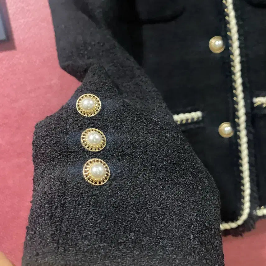 [BUNJANG] ENTER Black Tweed Jacket / ENTER 블랙 트위드 자켓