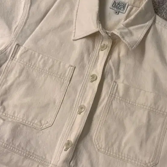 [BUNJANG] Marithe Stitch Point Pocket Denim Dress Ecru S / 마리떼  스티치 포인트 포켓 데님 원피스 에크루 s