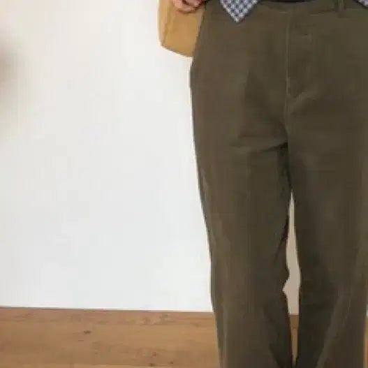 [BUNJANG] Peach Fleece Pants (Khaki, M) / 피치 기모 팬츠(카키, M)