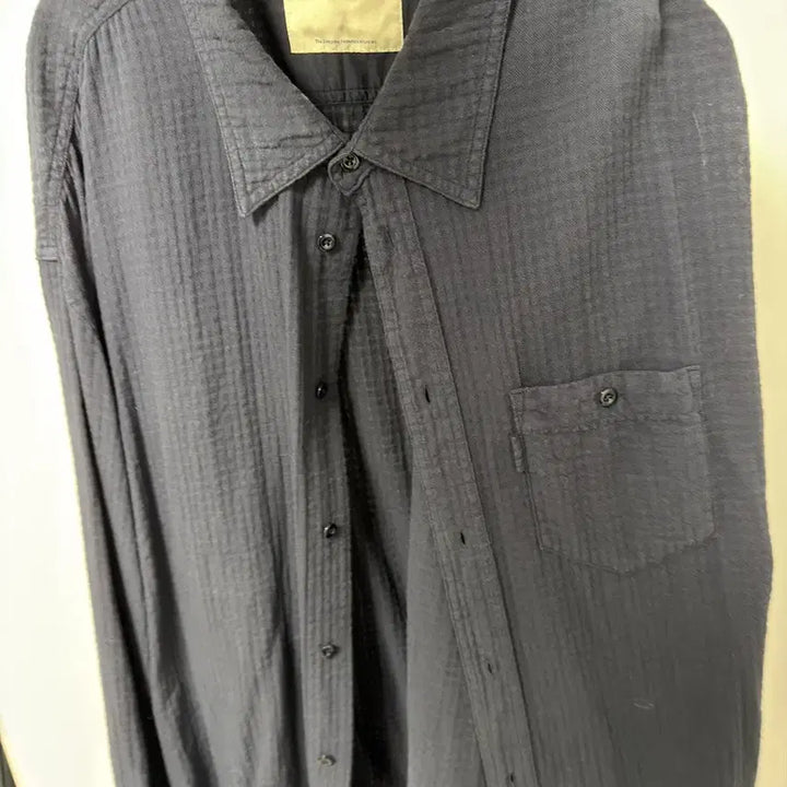 [BUNJANG] Pottery Garment Dyed Loose Shirt - Navy / [4]포터리 가먼트다이 루즈드셔츠.네이비