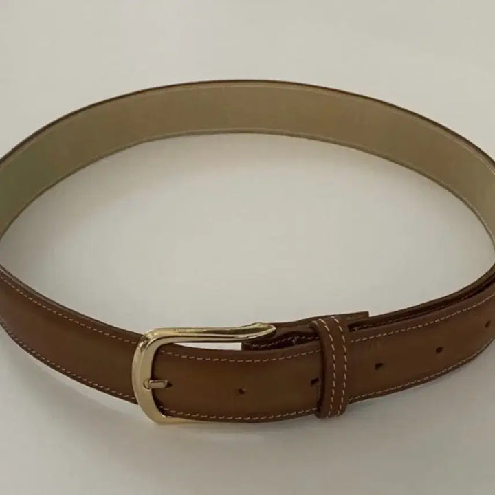 [BUNJANG] Stitch Brown Belt / 스티치 벨트(브라운)