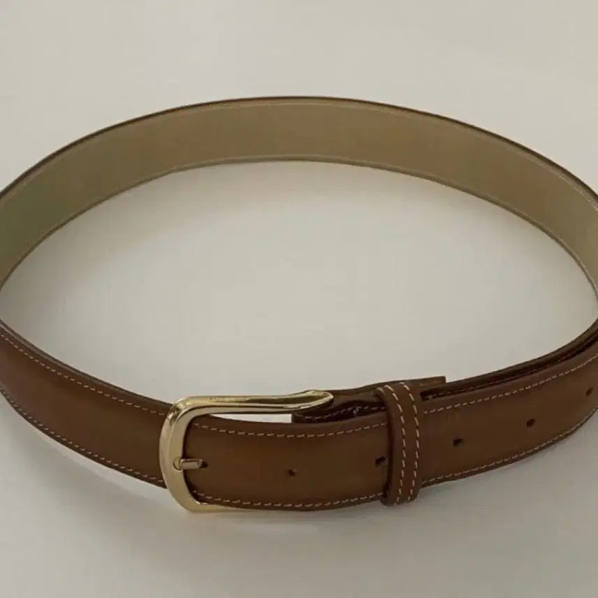 [BUNJANG] Stitch Brown Belt / 스티치 벨트(브라운)