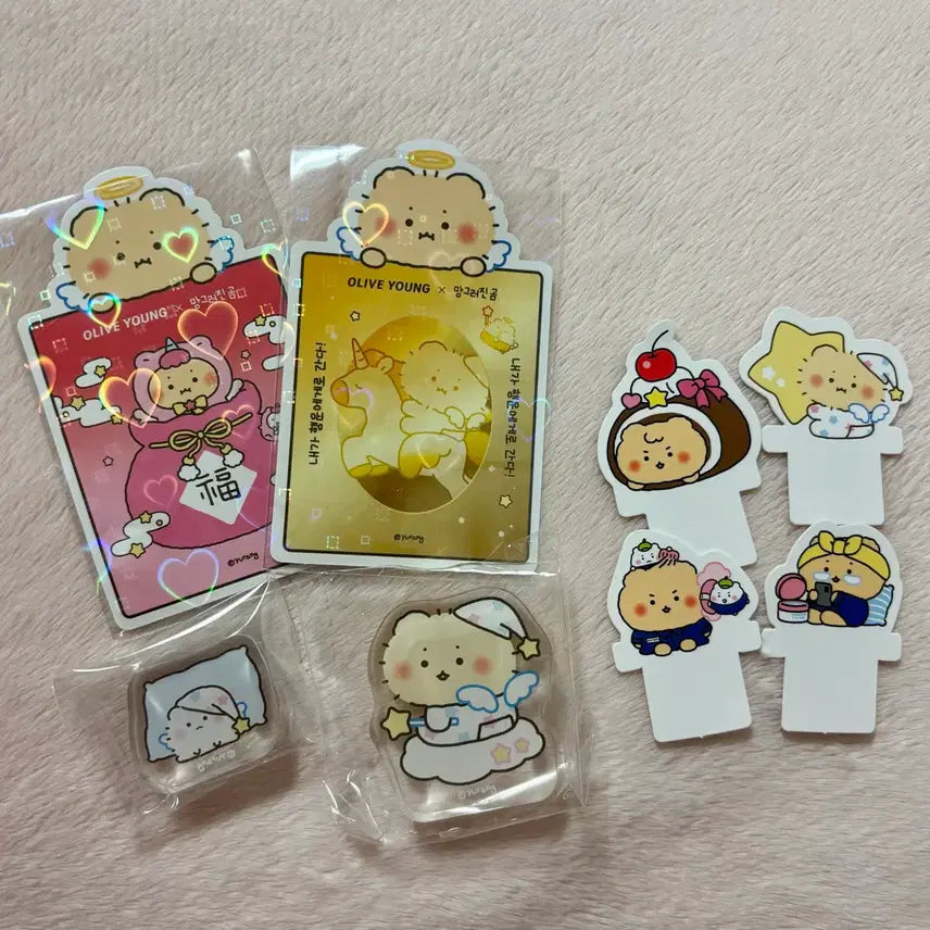 [BUNJANG] Manggeojin Gom Mang-Gom Bundle Set / 올리브영 망그러진곰 망곰이 망곰 부적 일괄