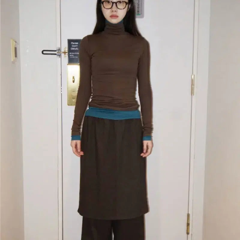 [BUNJANG] Kimahop Layered Skirt Pants / 김아홉 레이어드 스커트 팬츠