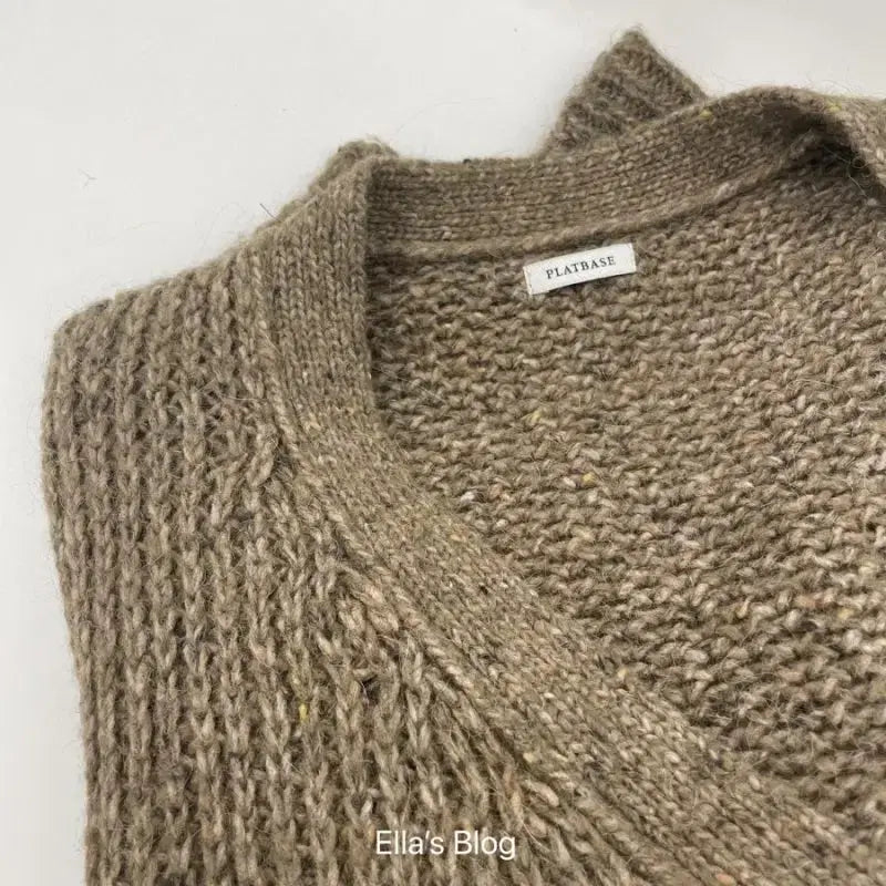 [BUNJANG] PLATBASE Merino Wool Alpaca Knit Cardigan / PLATBASE(현 호와스) 플랫베이스 메리노울 알파카 니트 가디건