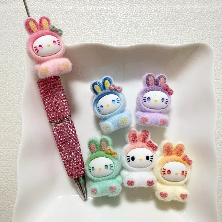 [BUNJANG] Kitty Flocked Figure / 키티 후로킹 피규어