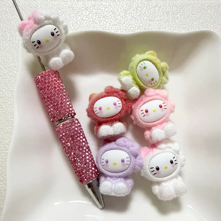 [BUNJANG] Kitty Flocked Figure / 키티 후로킹 피규어