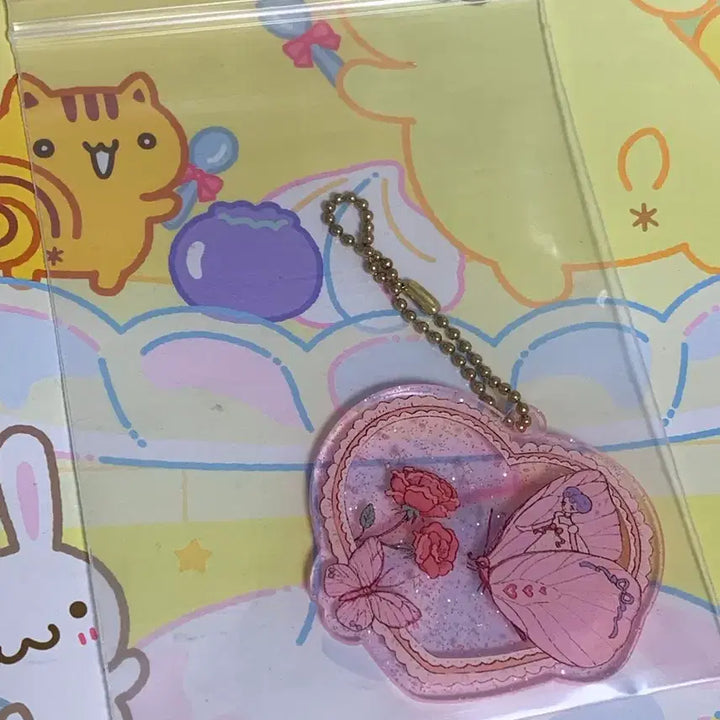 [BUNJANG] Milky Heart Creamy Mina Baby Sio Collaboration Keyring / 밀키하트 크리미미나 베이비시오 콜라보 키링