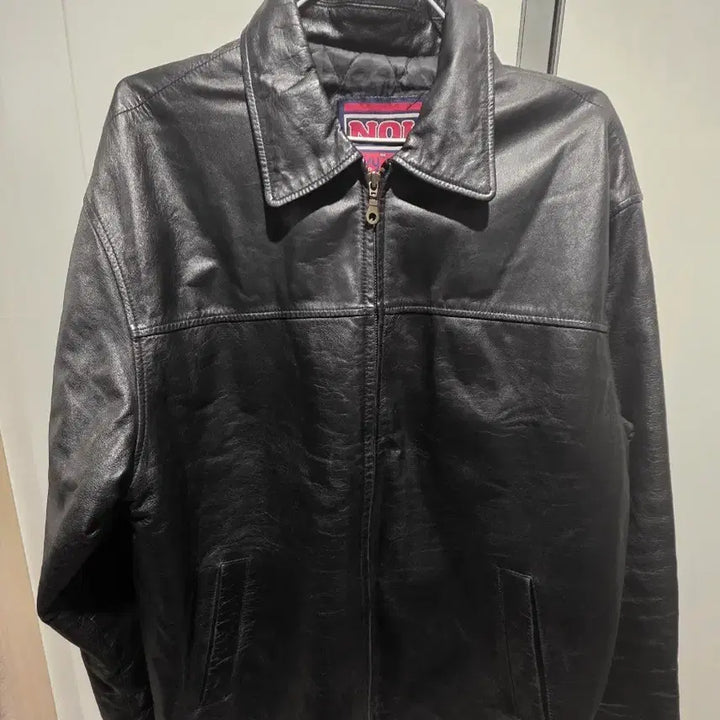 [BUNJANG] Noll Leather Jacket Black XL / Noll 레더 소가죽 자켓 블랙