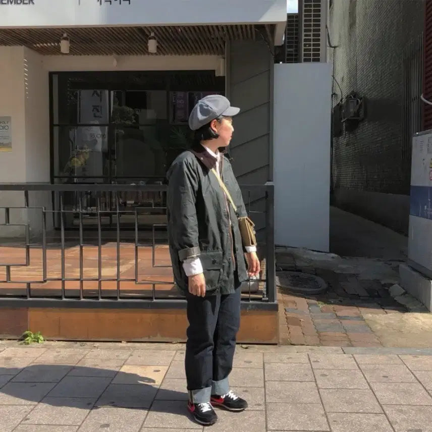 [BUNJANG] Barbour Beaufort Sage Jacket / 바버 뷰포트 세이지 34 (리왁싱, 상태양호)