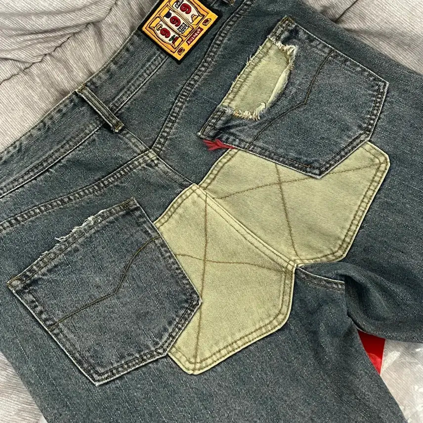 [BUNJANG] KUSSNERF Patch Jeans Size 1 / 쿠스너프 패치진 1사이즈