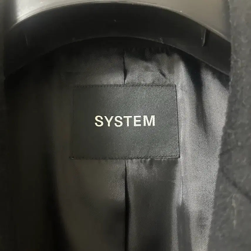 [BUNJANG] SYSTEM Black Coat / SYSTEM 핸드메이드 블랙 코트