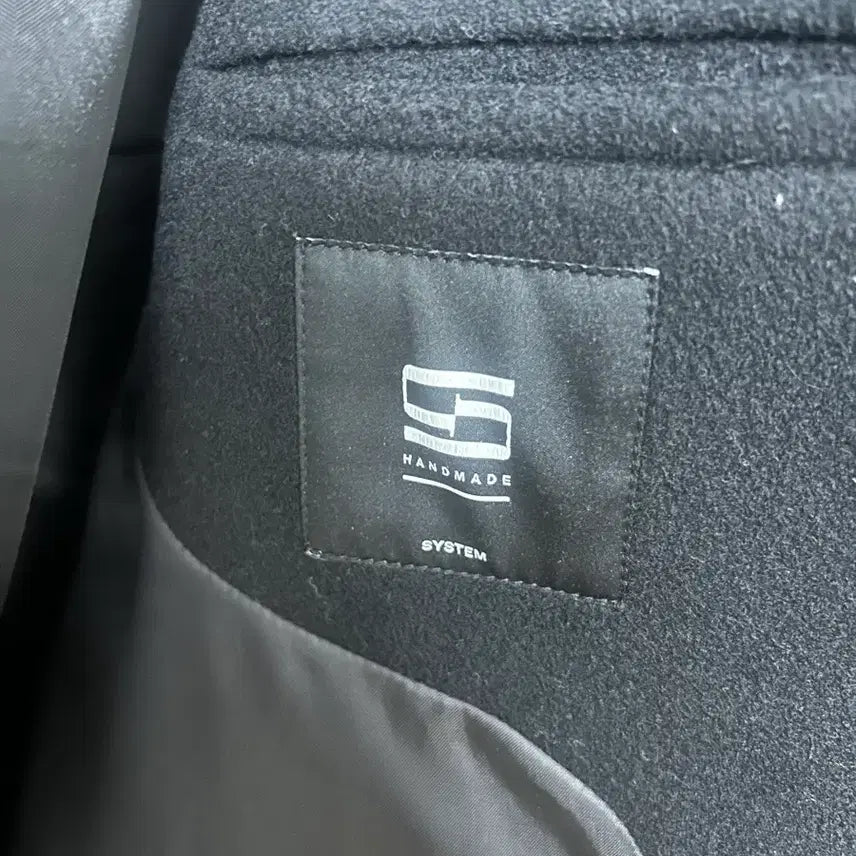 [BUNJANG] SYSTEM Black Coat / SYSTEM 핸드메이드 블랙 코트