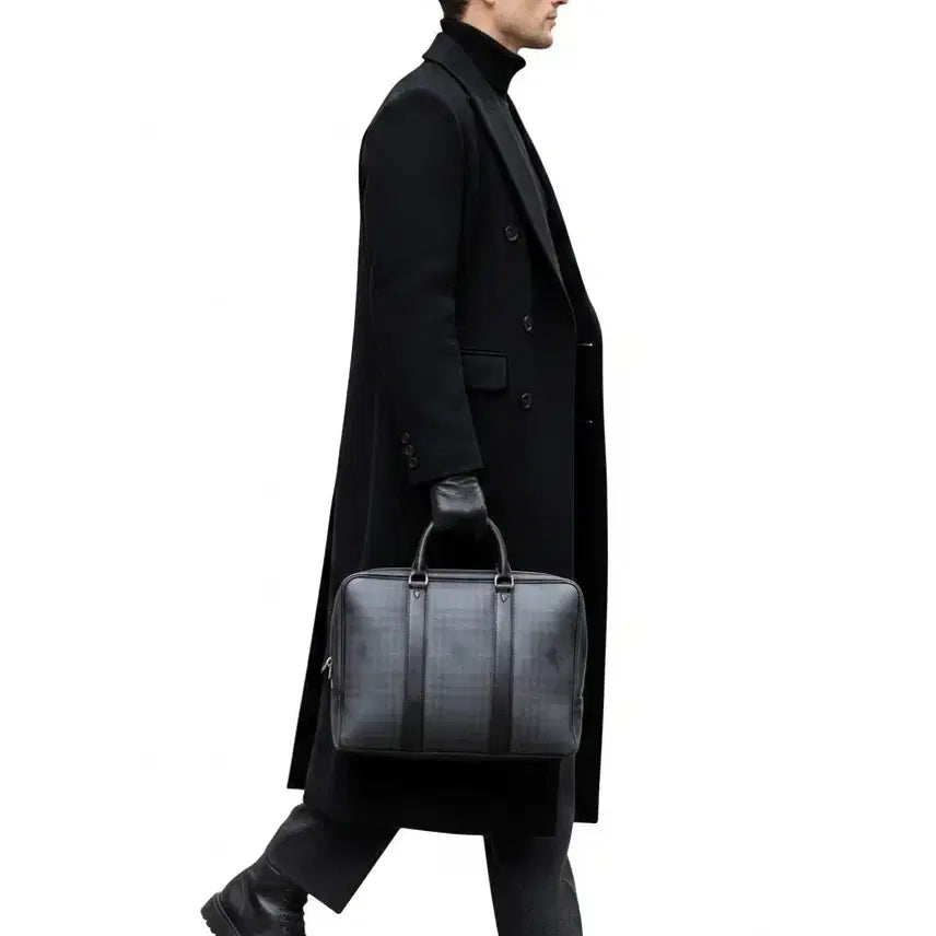 [BUNJANG] Burberry Check Pattern Briefcase/Tote Bag / 정품 버버리  체크 패턴 서류가방,토트백