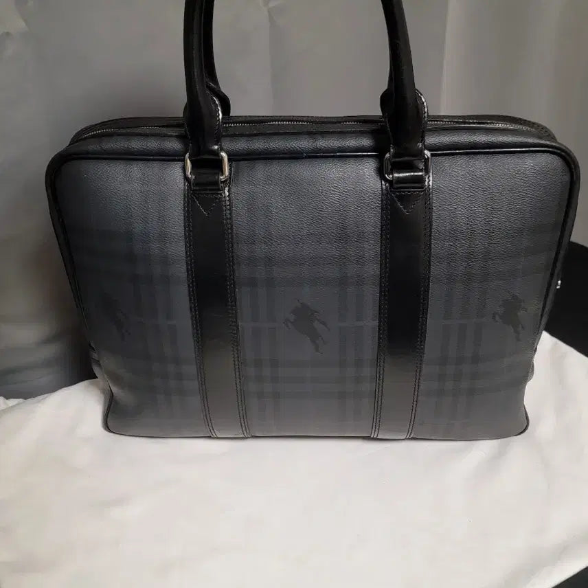 [BUNJANG] Burberry Check Pattern Briefcase/Tote Bag / 정품 버버리  체크 패턴 서류가방,토트백