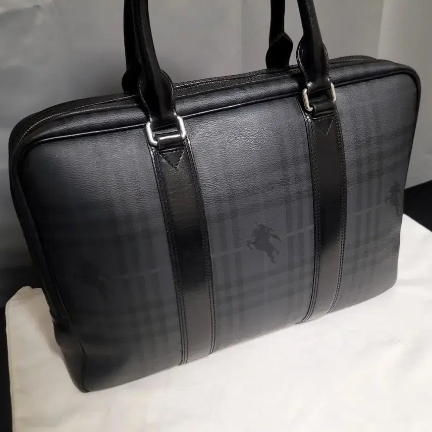 [BUNJANG] Burberry Check Pattern Briefcase/Tote Bag / 정품 버버리  체크 패턴 서류가방,토트백