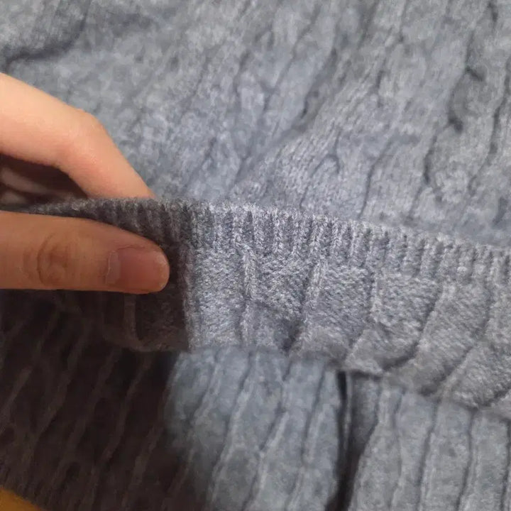[BUNJANG] Knit Gray Midi Skirt / 새상품)꽈배기  도톰 니트 그레이 투피스