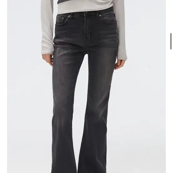 [BUNJANG] Spao Black Denim Bootcut Jeans / [새상품] 스파오 블랙 데님 부츠컷