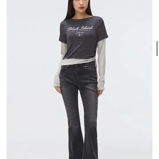 [BUNJANG] Spao Black Denim Bootcut Jeans / [새상품] 스파오 블랙 데님 부츠컷