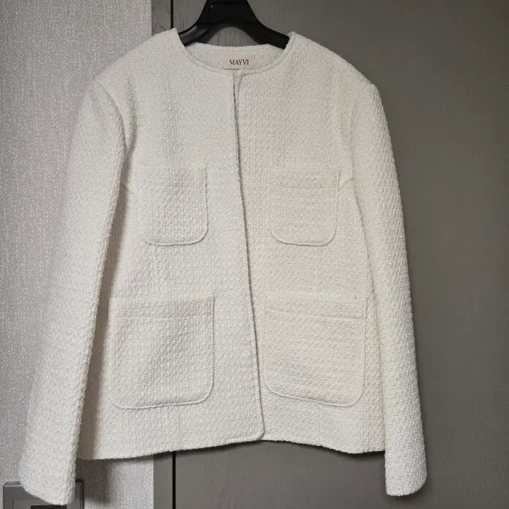 [BUNJANG] UnderB Ivory Tweed Jacket / 언더비 제작 아이보리 트위드 자켓