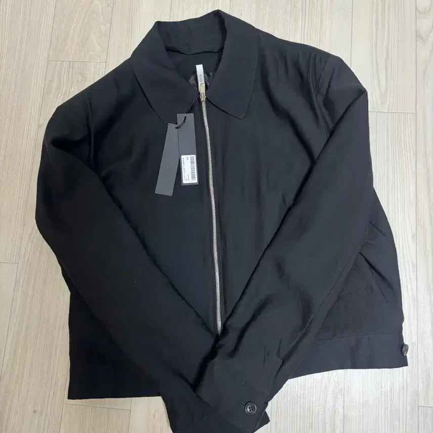 [BUNJANG] NOIRER Wool Silky Coach Blouson Black 52 / [NOIRER] 노이어 울 실키 코치 블루종 블랙 52