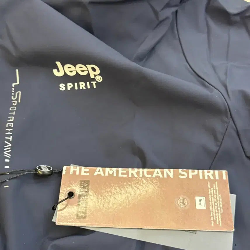 [BUNJANG] Jeep Navy Hooded Windbreaker Jacket / Jeep 지프 네이비 후드 바람막이 점퍼