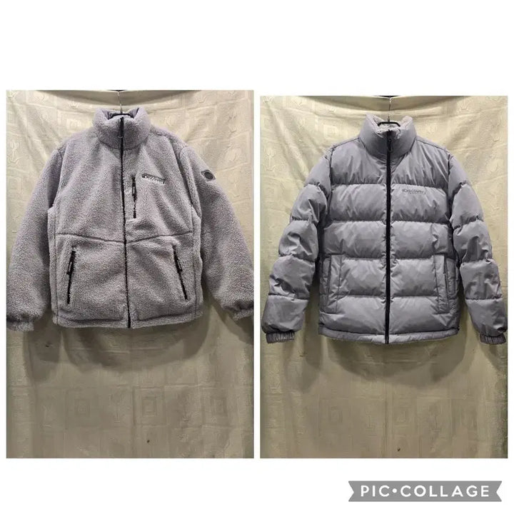 [BUNJANG] Discovery Reversible Goose Down Padded Jacket Gray 95 / 디스커버리 양면 구스다운 패딩 95 회색