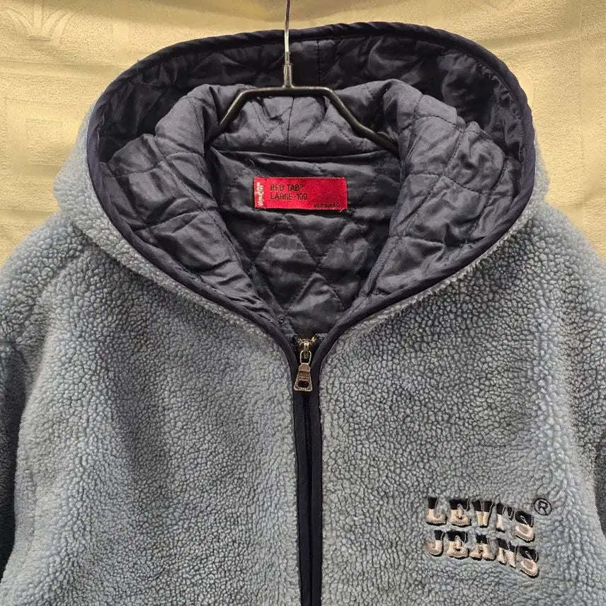 [BUNJANG] Levi's Fleece Hoodie Jacket Large / 리바이스 후리스 후드 집업 자켓 점퍼 100