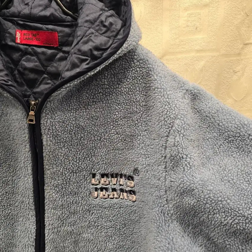[BUNJANG] Levi's Fleece Hoodie Jacket Large / 리바이스 후리스 후드 집업 자켓 점퍼 100