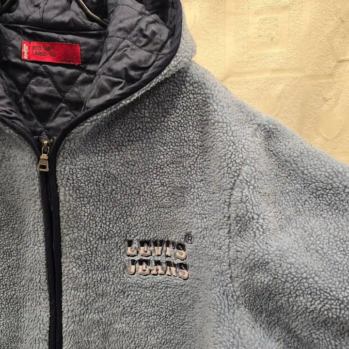 [BUNJANG] Levi's Fleece Hoodie Jacket Large / 리바이스 후리스 후드 집업 자켓 점퍼 100
