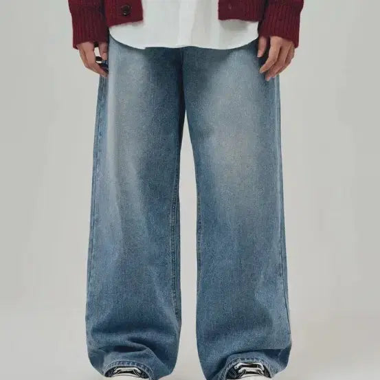 [BUNJANG] Reply Perky Wide Denim Jeans / 리플라이퍼키 와이드 데님 청바지